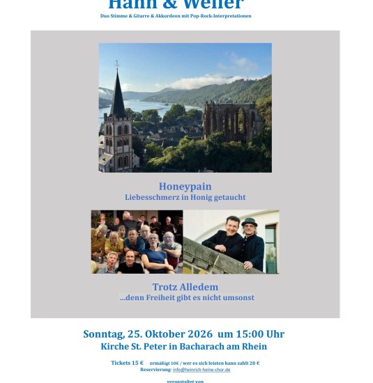 Plakat Heine Chor | © Bauverein Wernerkapelle Plakat Heine Chor | © Bauverein Wernerkapelle